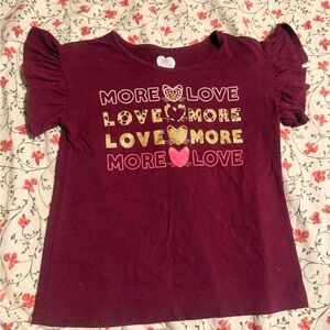 Garanimals Burgundy and Gold Love Graphic Tee